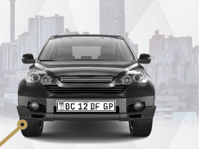 NEW GAUTENG NUMBER PLATE
