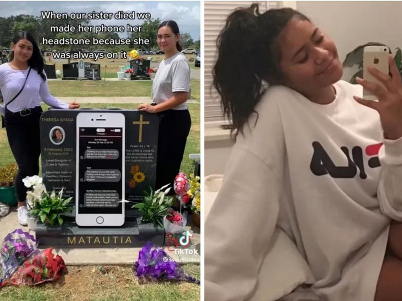 New Zealand funeral turned into laughter when they presented a cellphone shaped tombstone