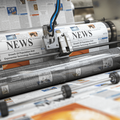 Newspaper printing on the printing press