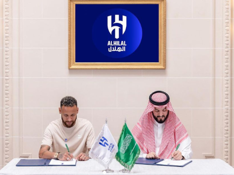 Neymar signing with Al Hadid Football Club