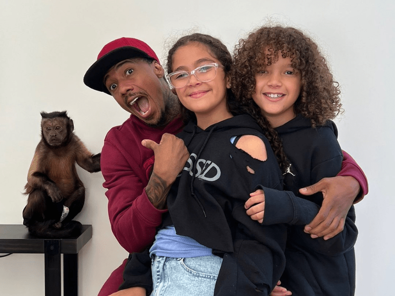 Nick Cannon and his twins Roc and Roe