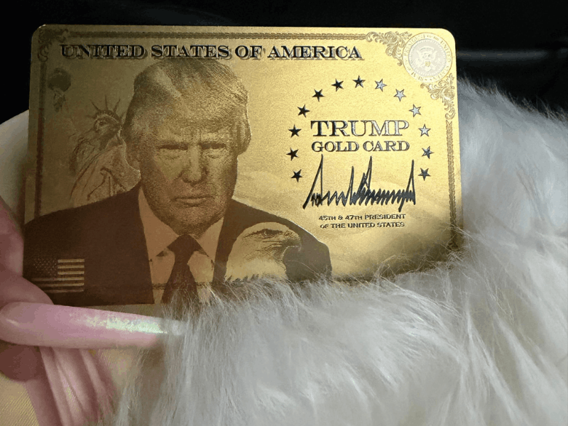 Nicki Minaj Trump gold visa card