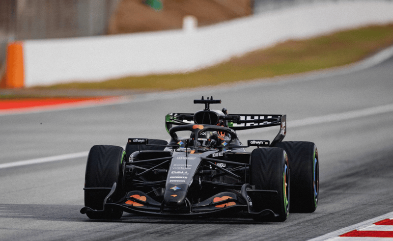 Lando Norris testing 2026 McLaren Formula One car