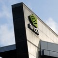 Nvidia logo at their headquarters in Santa Clara California