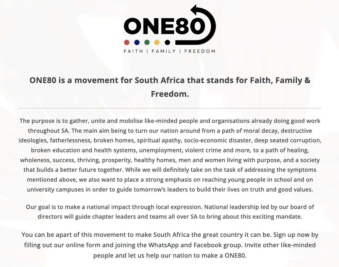 ONE80 WEBSITE