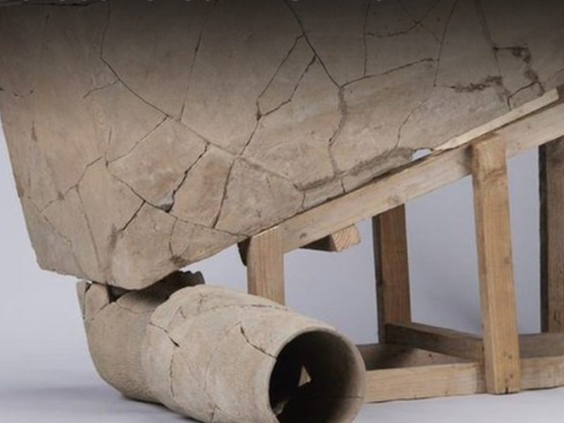 Old toilet made with concrete and mud