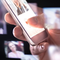 Online dating app or site on a mobile phone