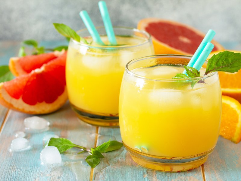 Orange fizzy drink