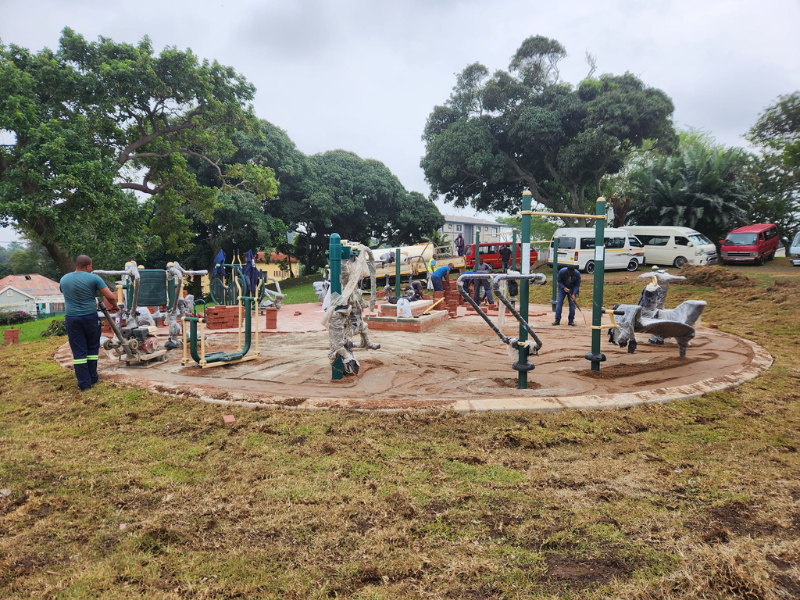 Outdoor gym in the community of Greenwood Park
