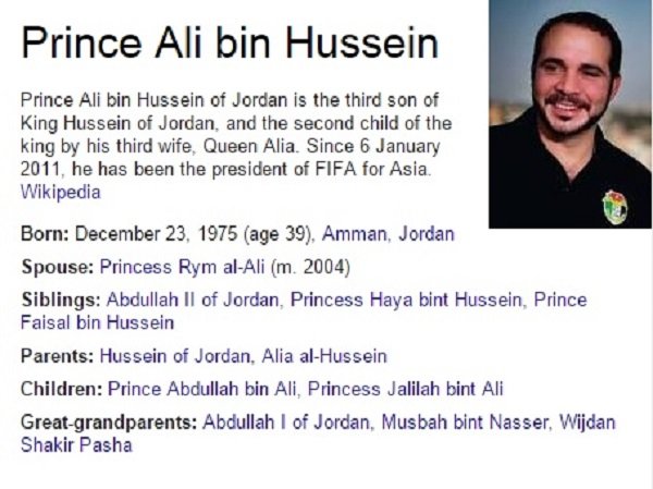 Prince Ali Bin Al Hussein