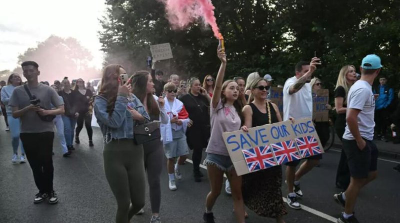 London hotel protesters