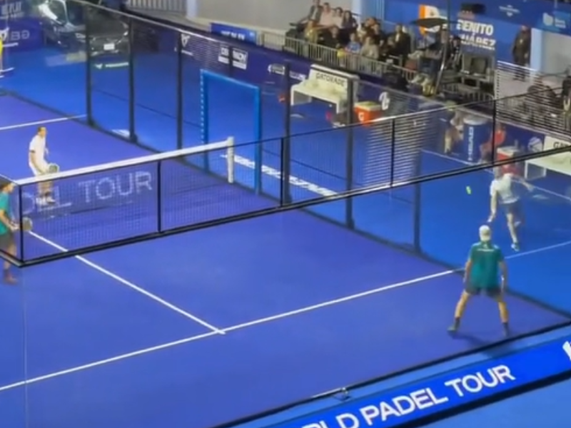 Padel players playing at the World Tournament
