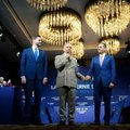 Pakistan Prime Minister Shehbaz Sharif and Qatari counterpart Sheikh Mohammed bin Abdulrahman bin Jassim al-Thani and US Vice-President JD Vance
