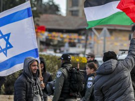 Israel and Palestine flags
