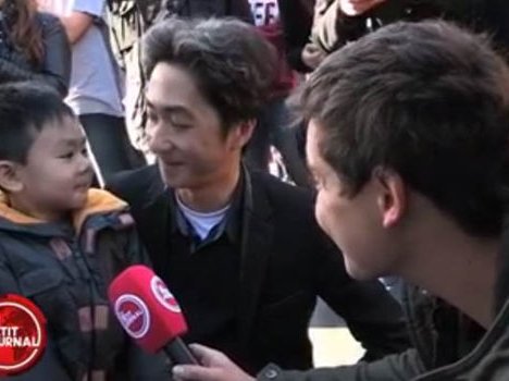 Father helps young son understand Paris attacks