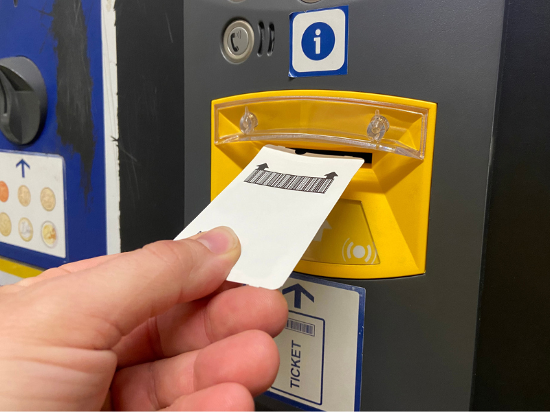 Mall parking ticket