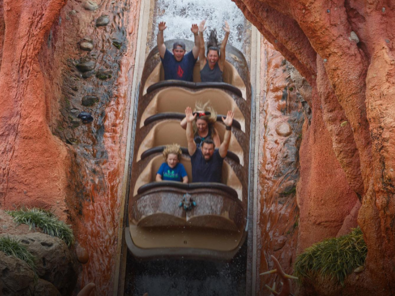People on a ride in Disney World