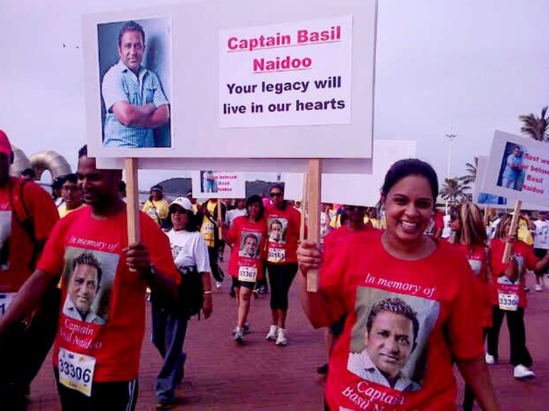 People walking with posters at the Big Walk 2014