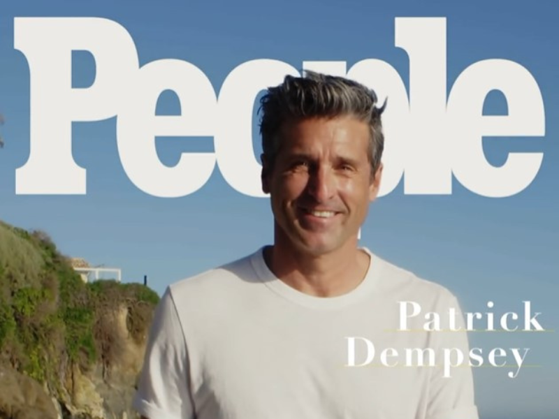 Patrick Dempsey in a white t-shirt