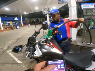 WATCH: Petrol attendant goes viral for motorcycle joke
