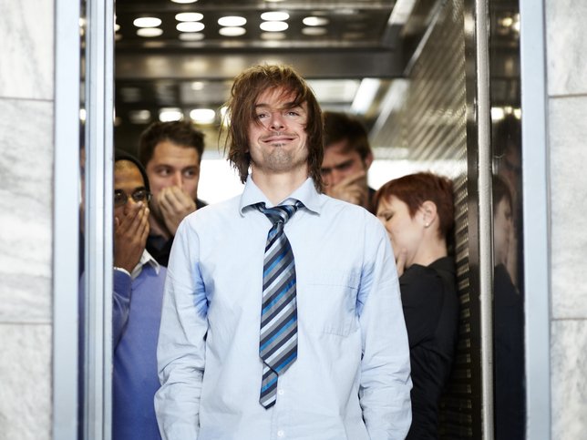 Pheromone maxxing man sweating and stinking
