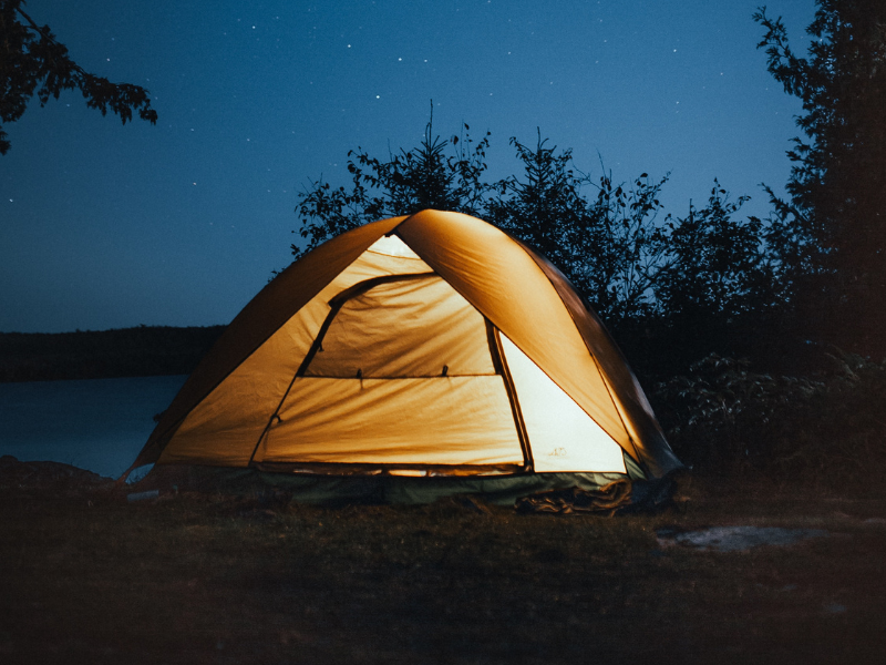 Photo of tent at near trees