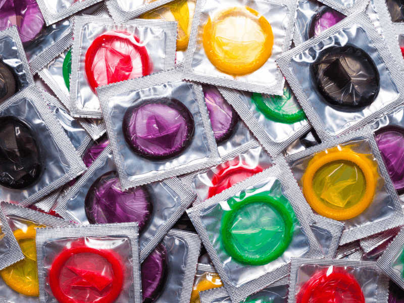Pile of condoms