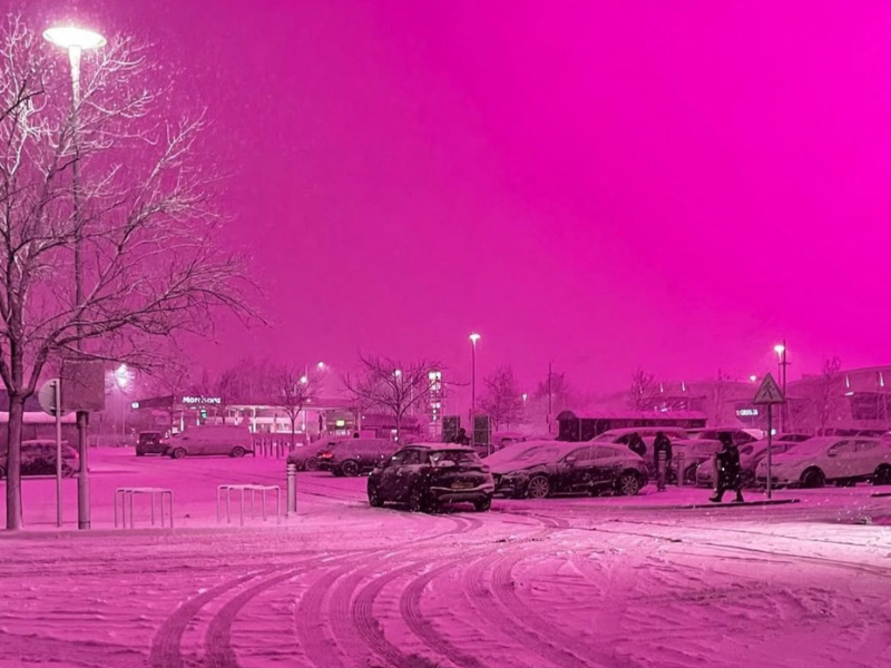 Pink sky in Birmingham