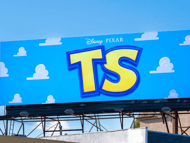 Pixar Disney new Toy Story 5 billboard
