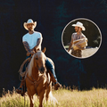 Post Malone riding a horse
