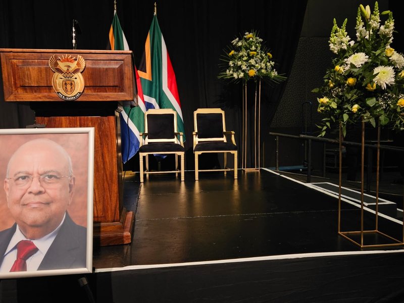 Pravin Gordhan's body arrives at Durban ICC