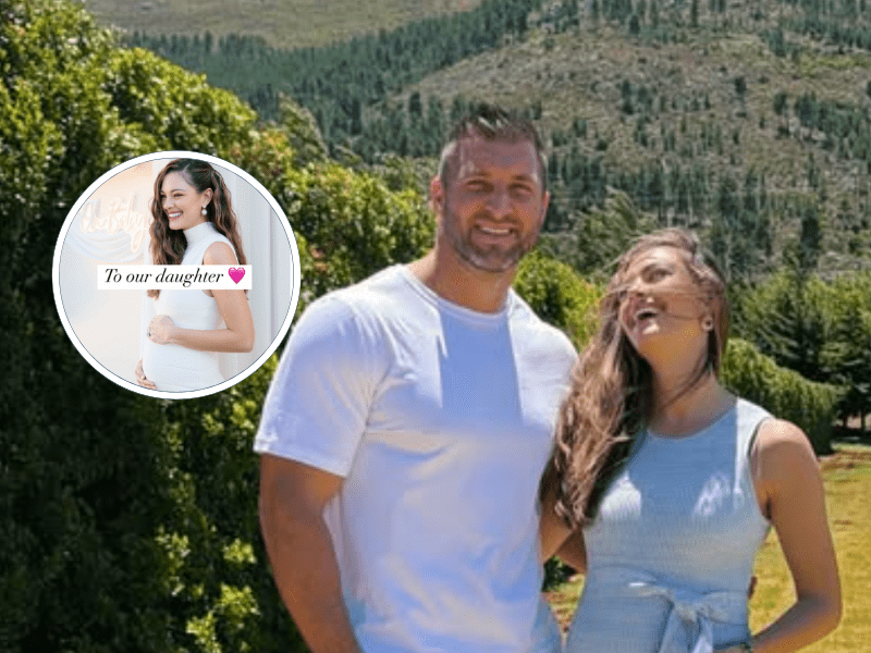 Demi Tebow and Tim Tebow pose outdoors