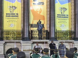 President Cyril Ramaphosa arrives at opening of Parliament 2024