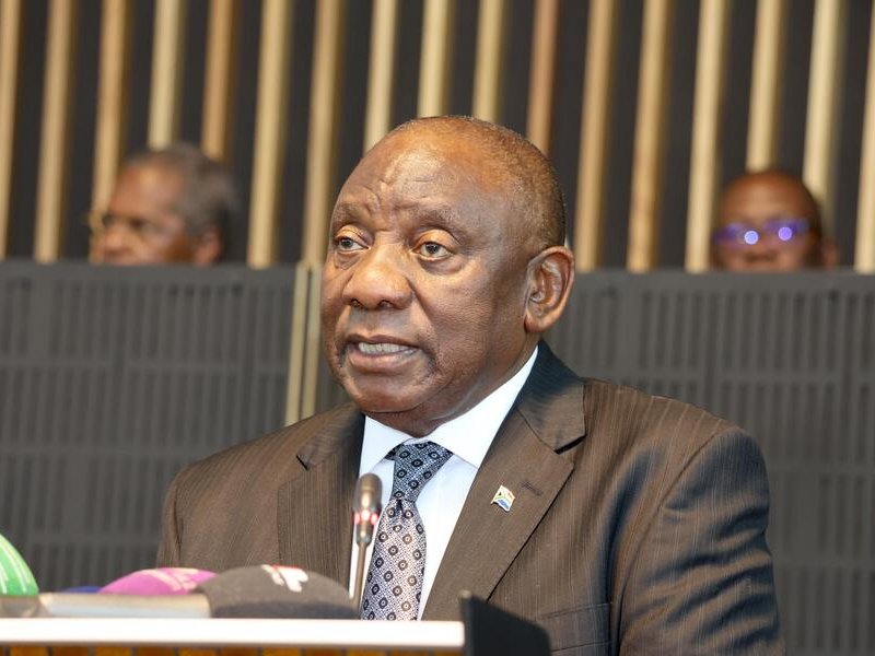 President Cyril Ramaphosa in Braamfontein