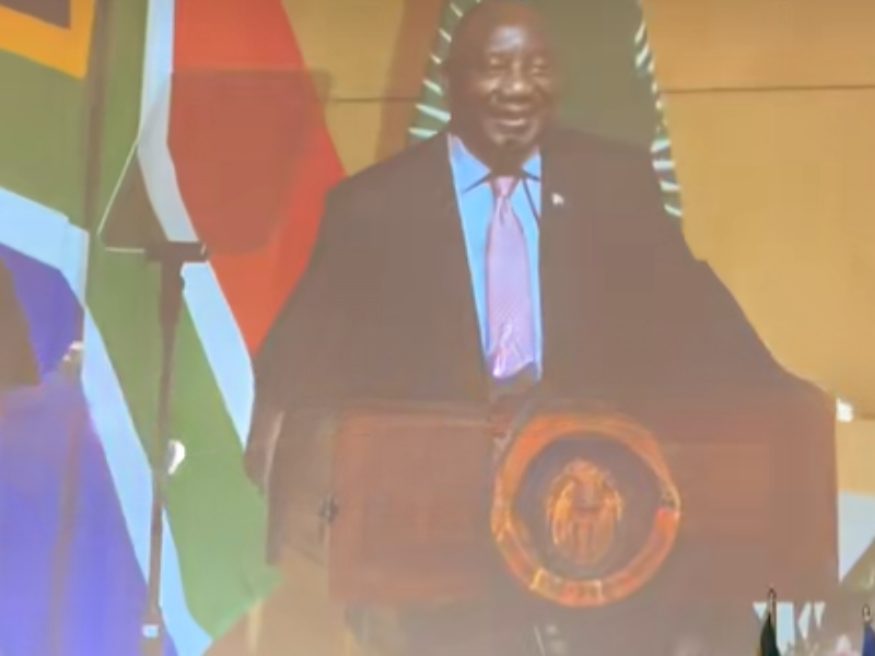 President Cyril Ramaphosa speaks at the 7th social justice summit