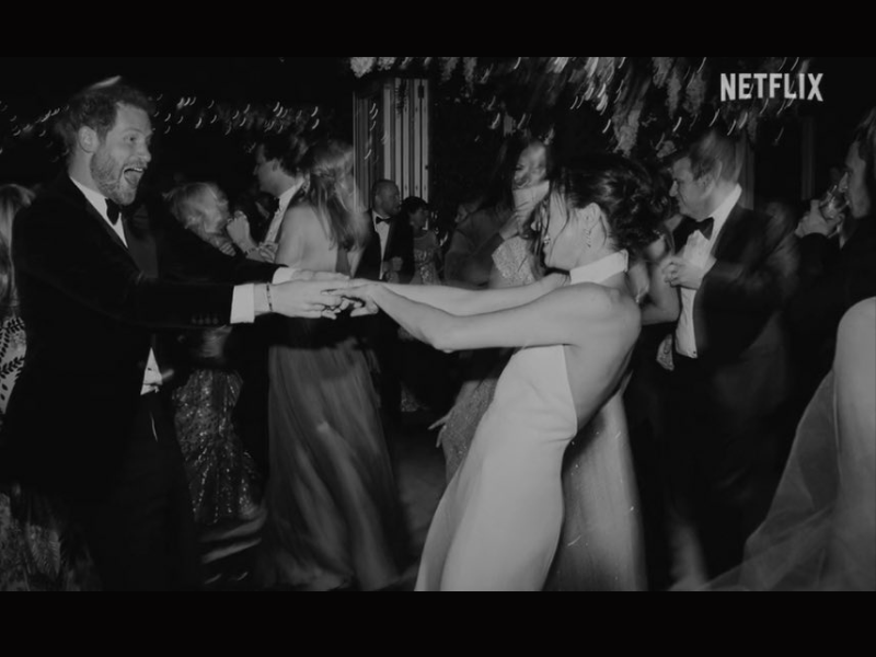 Prince Harry and Meghan dancing on their wedding day
