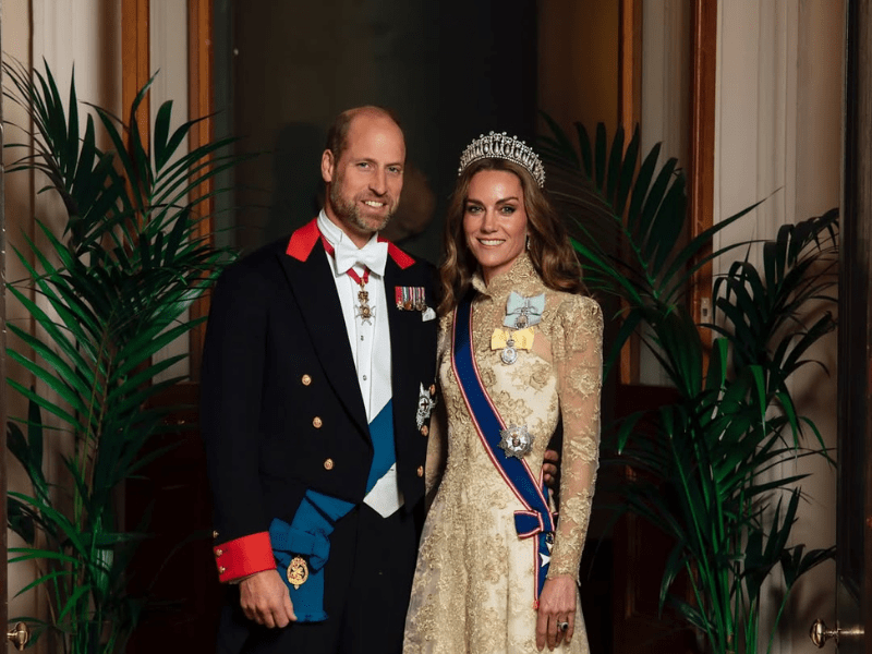Prince William and Princess Catherine at a state banquet