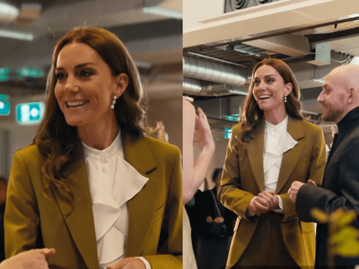 Princess Catherine wows in posh Victoria Beckham suit