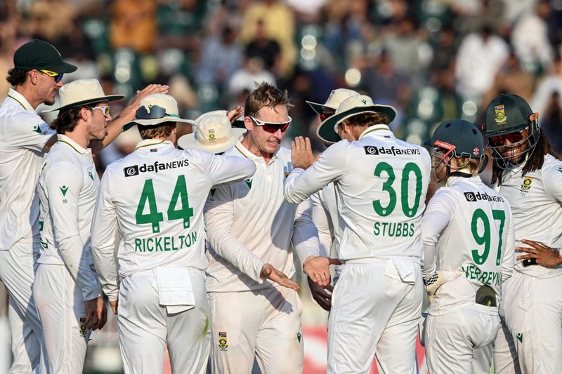 Proteas Test team celebrating a wicket