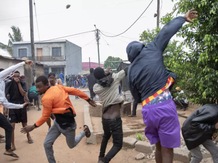 Protesters in Mozambique