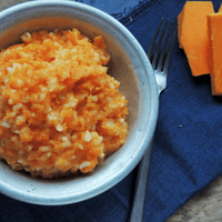 A bowl of pumpkin porridge