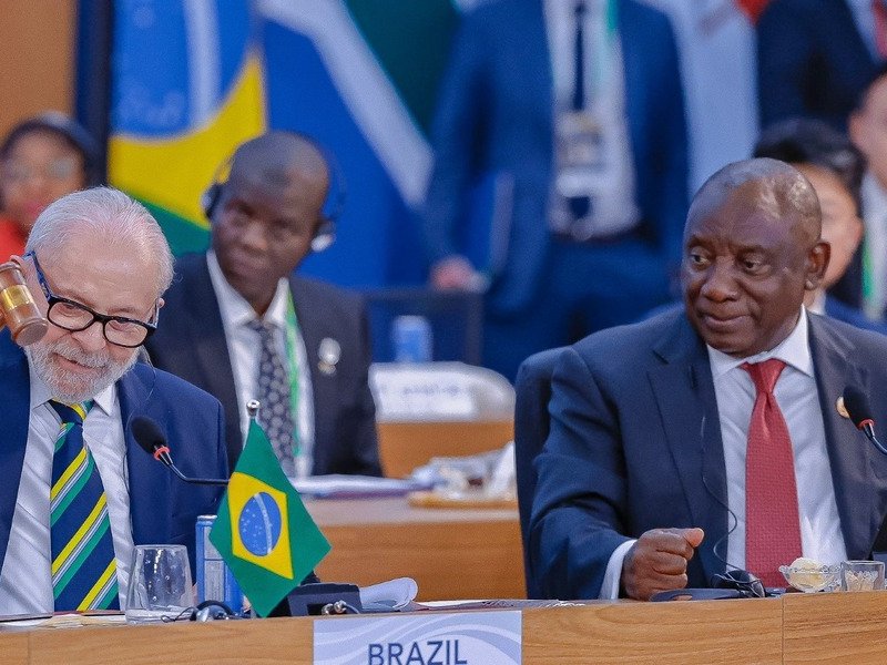 President Cyril Ramaphosa  and Brazil’s Luiz Inácio Lula da Silva