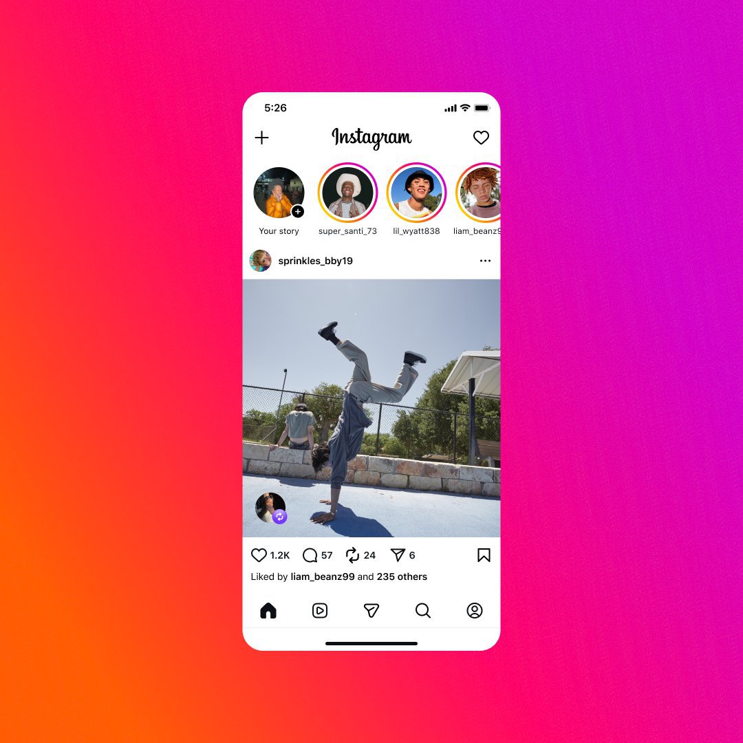 Instagram repost tab