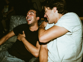 MEN LAUGHING