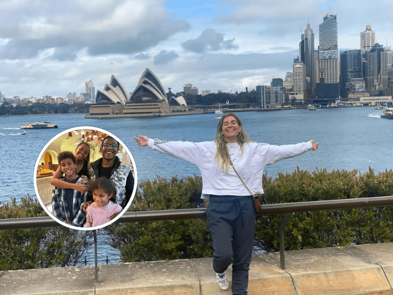Rachel Kolisi poses near the Sydney Opera House