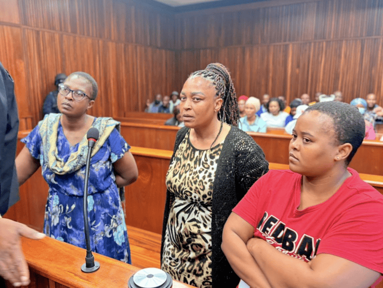 Rachel Shokane-Kutumela and relatives in dock