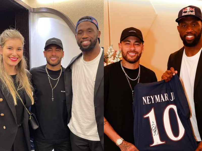 Rachel and Siya Kolisi with Neymar
