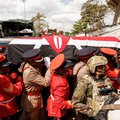 Coffin of Kenya opposition leader Raila Odinga