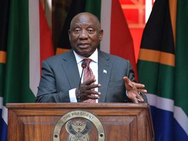 Ramaphosa at the official launch of Operation Vulindlela