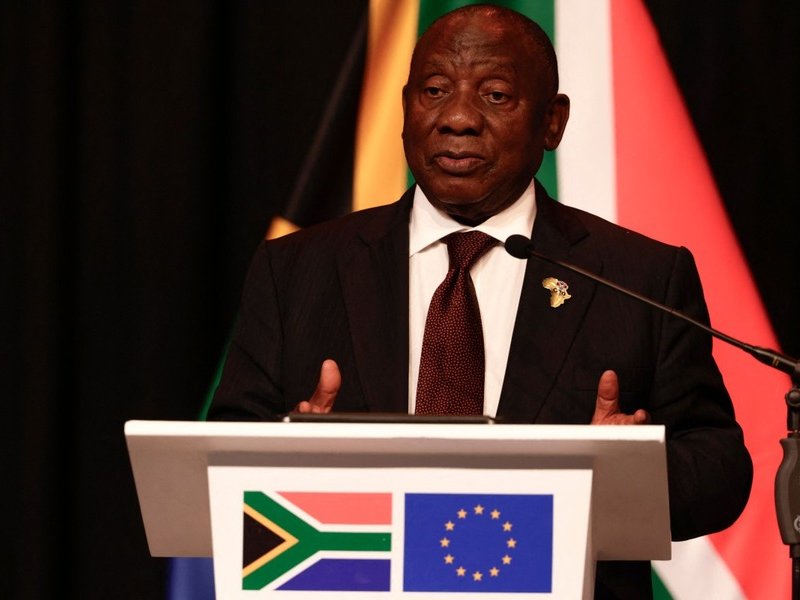 Cyril Ramaphosa at EU Summit in Johannesburg